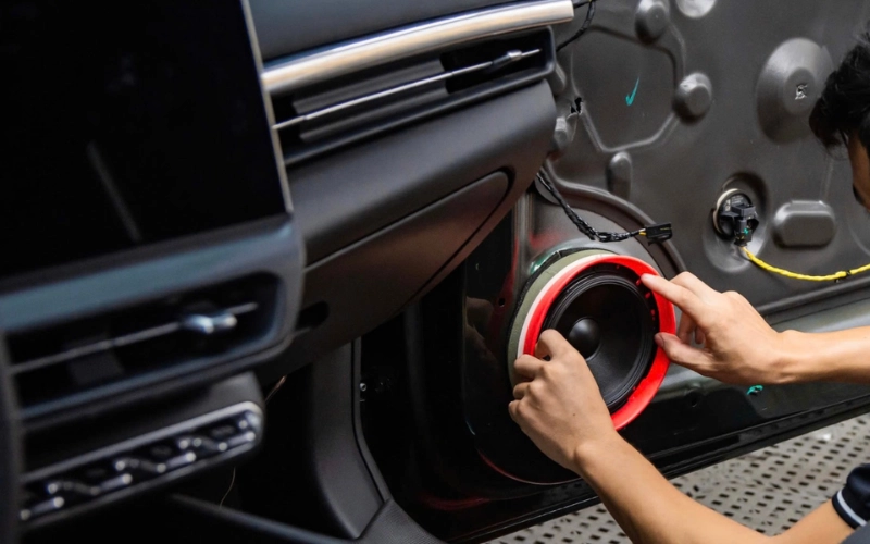 Độ loa cánh cho Limo Green