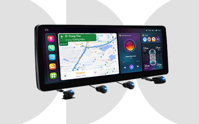 Màn hình liền camera 360 Limo Green là phụ kiện thiết kế đồng bộ kết hợp màn hình Android hiện đại và hệ thống 4 mắt camera 360