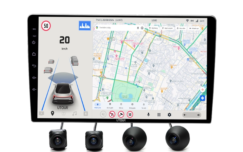 Đặc điểm nổi bật của màn hình liền camera 360 xe VinFast Limo Green