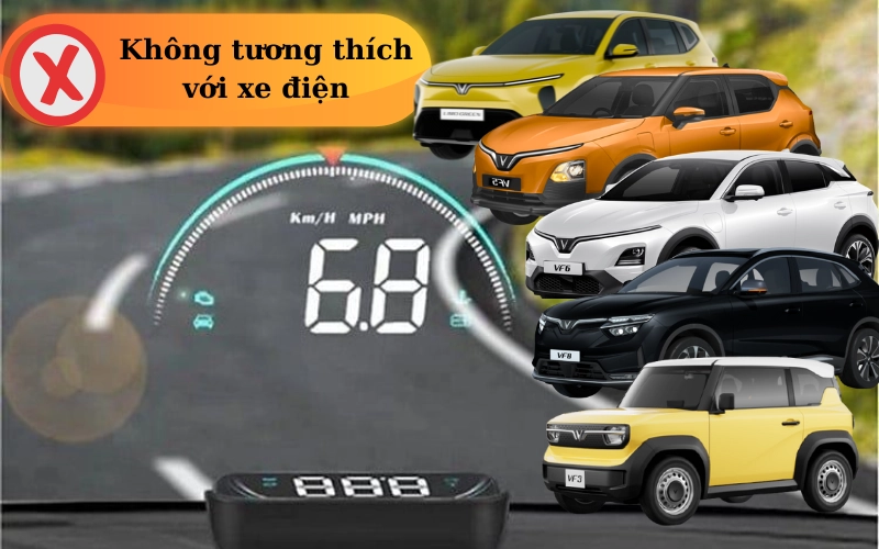 HUD kính lái không tương thích với dòng xe điện
