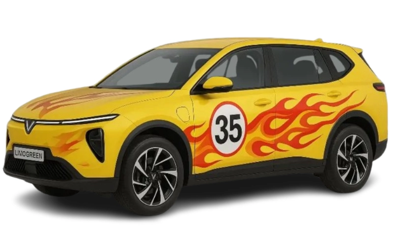 Dán decal đổi màu VinFast Limo Green có thể bị từ chối đăng kiểm nếu màu sơn thay đổi chiếm trên 50% diện tích xe