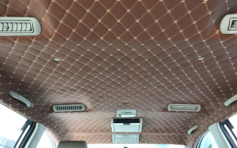 Bọc trần 5D/6D Limo Green nâng tầm không gian nội thất 12 Bọc trần 5D/6D cho xe Limo Green đi kèm lớp xốp hoặc bông tiêu âm bên trong giúp giảm hấp nhiệt, chống nóng nóc xe