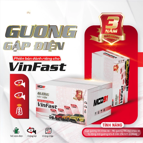 Lắp gập gương Vinfast Limo Green MCD91 chính hãng 1