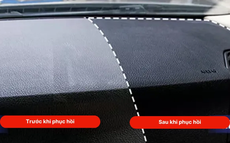 Dịch vụ phục hồi nhựa nội thất Limo Green phù hợp với nhiều chi tiết nhựa trong xe