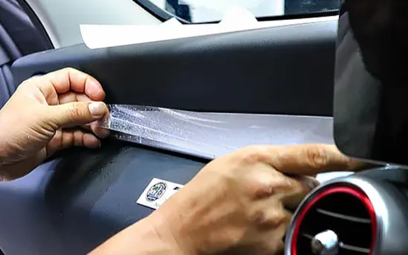 Dán PPF nội thất VinFast Limo Green là việc sử dụng màng phim bảo vệ trong suốt để phủ lên các chi tiết bên trong xe