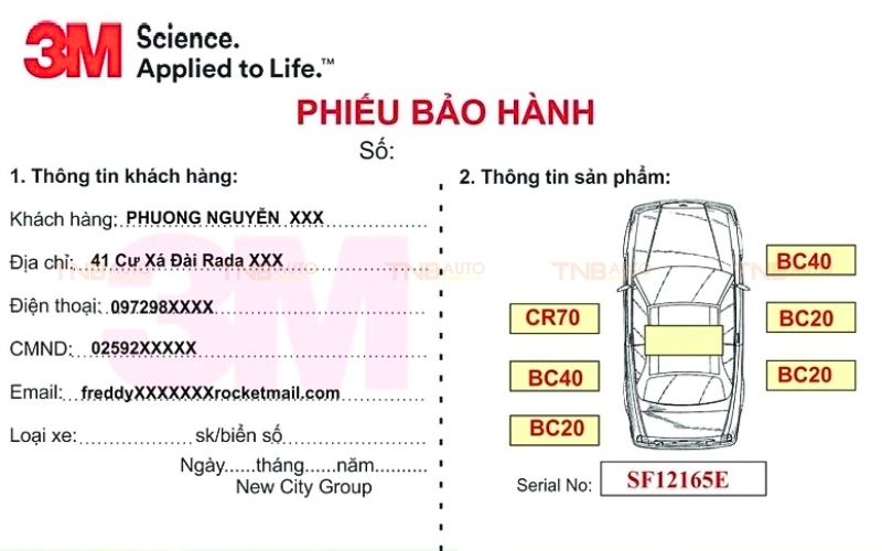 Các tip đơn giản nhận biết phim 3M chính hãng chính xác 4 Kiểm tra bảo hành điện tử 3M sau khi dán phim