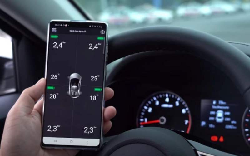 Cách reset cảm biến áp suất lốp cho xe Limo Green 3 Reset cảm biến áp suất lốp Limo Green có ứng dụng quản lý trên điện thoại