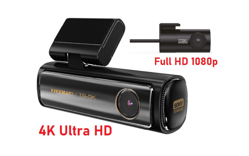 Camera hành trình VIETMAP TS-5K ghi hình 2 kênh sắc nét 10 Camera hành trình VIETMAP TS-5K được định vị ở phân khúc cao cấp, hướng đến những chủ xe yêu cầu cao về chất lượng hình ảnh, độ ổn định và tính năng hỗ trợ an toàn