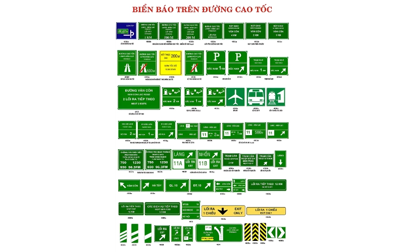 Giải thích ý nghĩa biển báo giao thông đường bộ thường gặp 29 Biển báo trên đường cao tốc