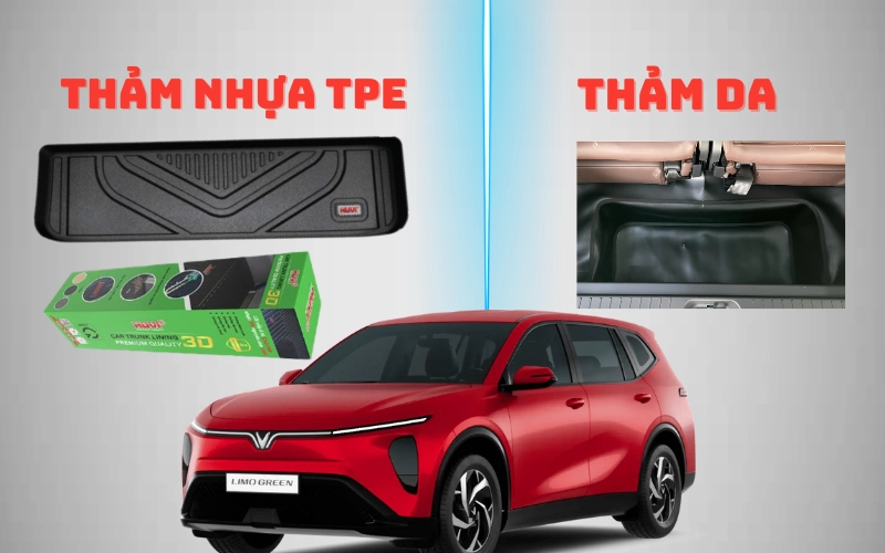 Các loại thảm lót hộc cốp sau Vinfast Limo Green