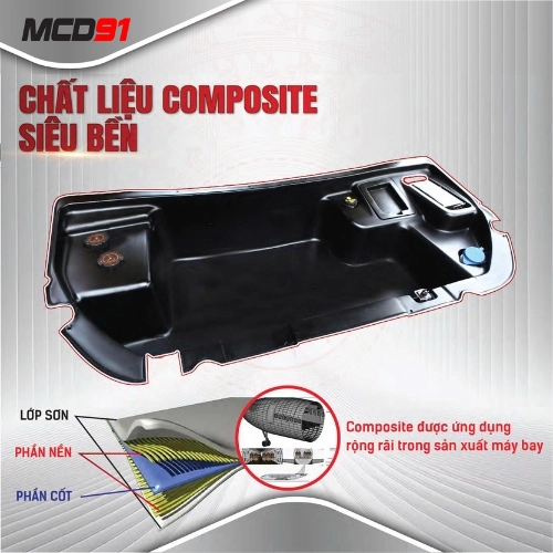 Cốp trước MCD91 cho xe Vinfast Limo Green chính hãng 7