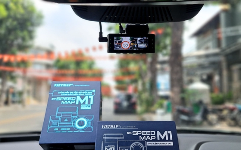 Camera hành trình VIETMAP SPEEDMAP M1 – Nhỏ gọn, cảnh báo giao thông thông minh