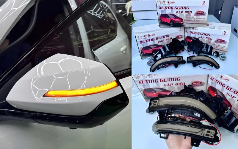 Gập gương điện kèm LED xi nhan cho VinFast Limo Green