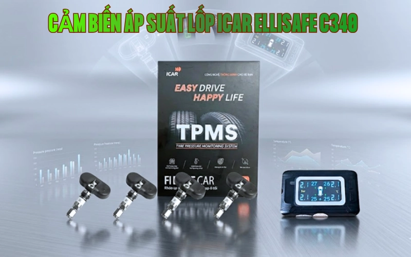 Cảm biến áp suất lốp ICAR Ellisafe C340 cho Limo Green