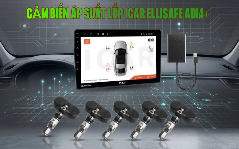 Cảm biến áp suất lốp ICAR Ellisafe ADI4+ cho Limo Green