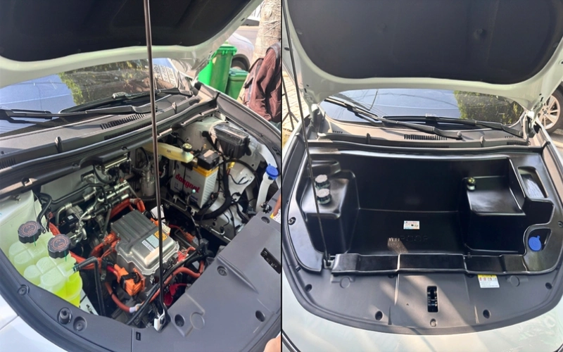 Cốp trước của xe VF MPV7 và Limo Green trước và sau lắp cốp trước