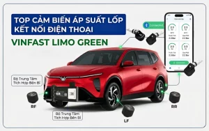 Top cảm biến áp suất lốp kết nối điện thoại Vinfast Limo Green 4
