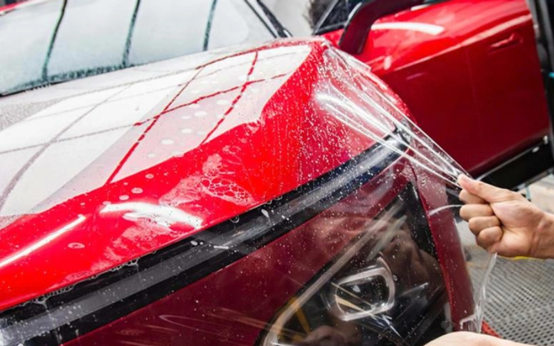 Vinfast Limo Green nên dán PPF hay phủ ceramic? 20 PPF (Paint Protection Film) là lớp phim trong suốt cao cấp có khả năng chống trầy xước, tạo độ bóng sâu được dán trực tiếp lên bề mặt sơn xe Vinfast Limo Green