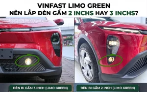 Vinfast Limo Green nên lắp đèn gầm 2 inchs hay 3 inchs tùy thuộc vào nhu cầu sử dụng thực tế của mỗi người